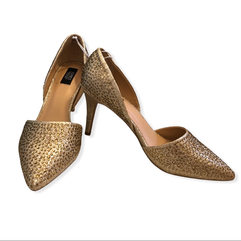 NWOT 👠 Jones NY Sparkly Gold Glitter & Sequin Pumps Ladies Sz.9! - Picture 6 of 15